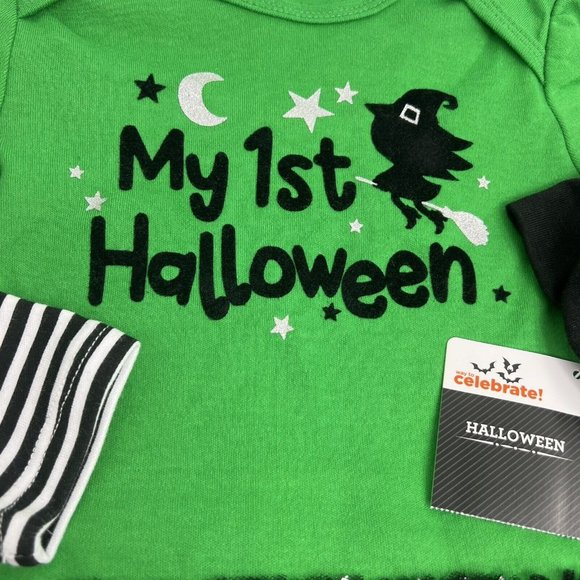 Way To Celebrate Baby Tutu & Headband Outfit Size 24 Months My 1st Halloween New - Picture 3 of 12